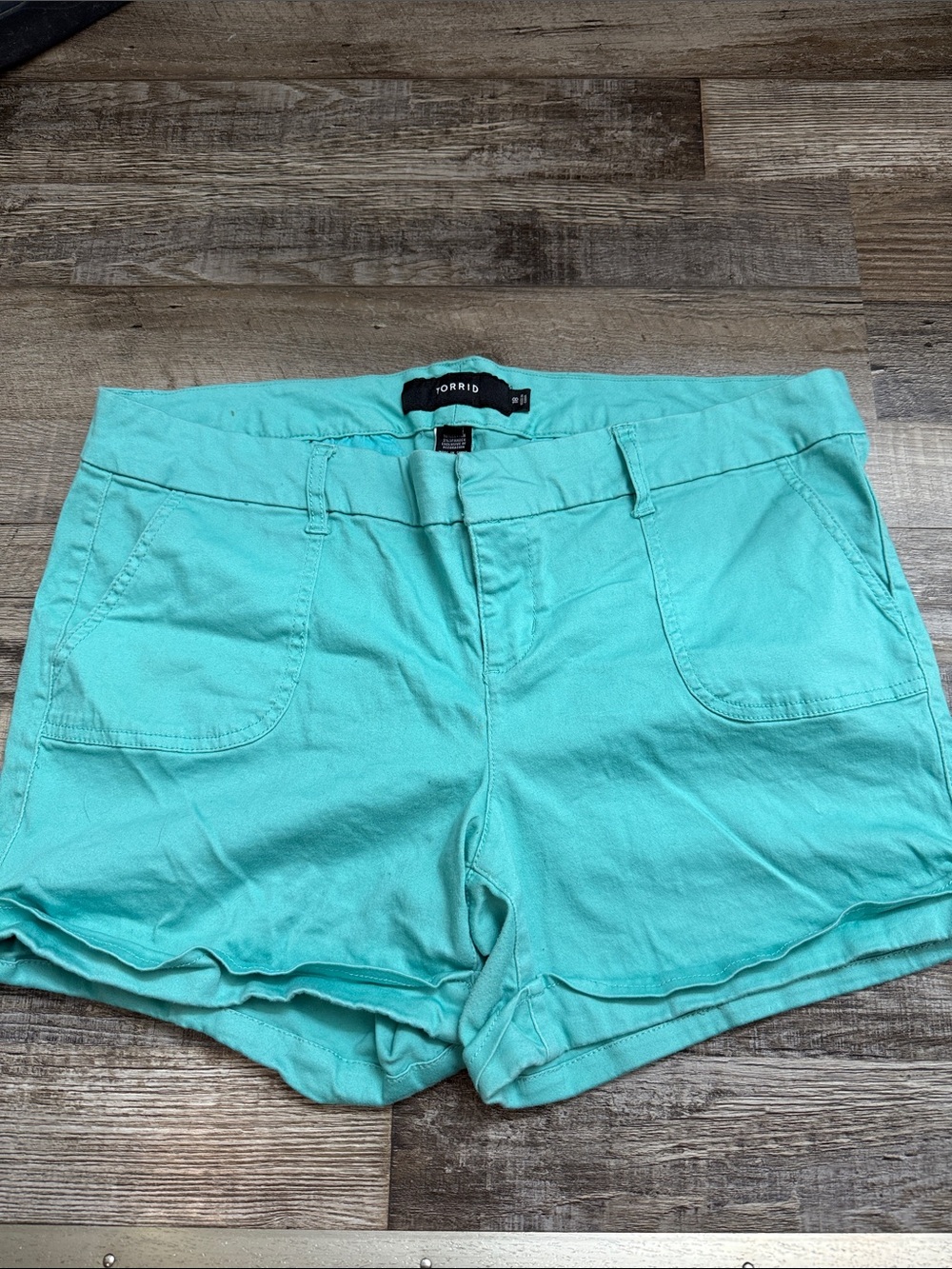 torrid Mint Teal Cotton-Blend Women's Shorts
